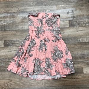 Forever 21 • button down tube top dress